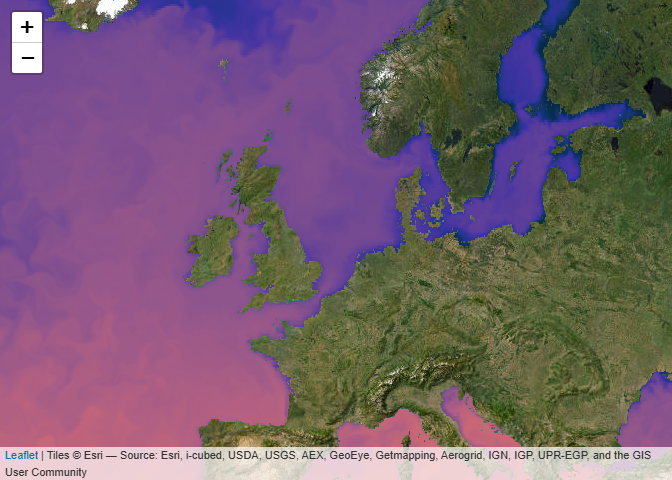 Static example image of a leaflet map